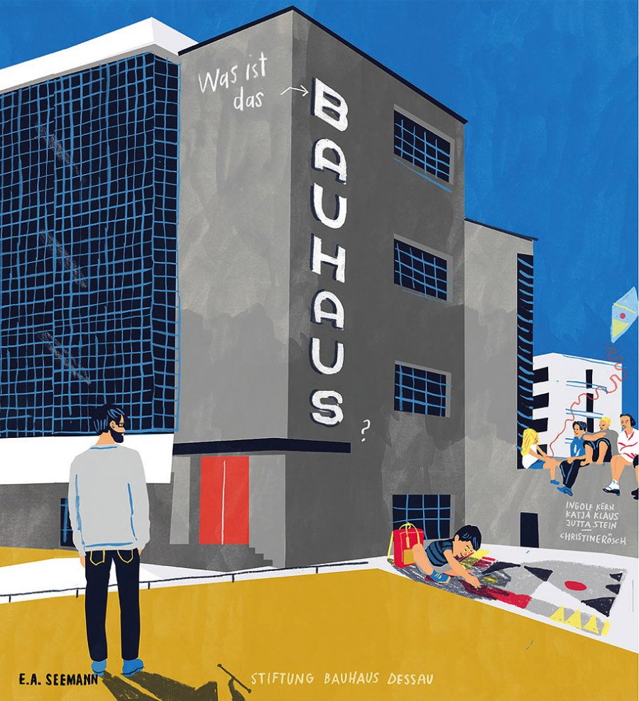 Cover aus dem Buch "Was ist das Bauhaus? Kinder entdecken das Bauhaus in Dessau", erschienen im E. A. Seemann Verlag Leipzig © 2015 Stiftung Bauhaus Dessau, Christine Rösch