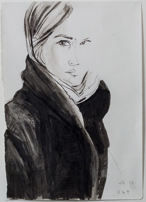 Katja Horstman porträtiert vom Amsterdamer Künstler Jasper Krabbé