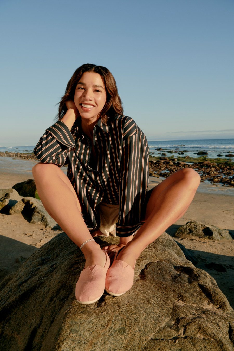 Der Schuh mit dem alles begann: der ikonische Slip-on, auch Alpargata genannt, hier in Bloom Heritage Canvas © TOMS