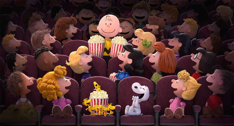 Charlie Brown und seine Popcorntüten, kurz bevor das Missgeschick passiert – Image © Twentieth Century Fox