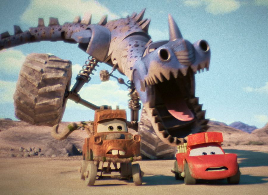 So abenteuerlich kann die Anfahrt zu einer Hochzeit aussehen: Hook und McQueen sind on the Road again © Disney/Pixar