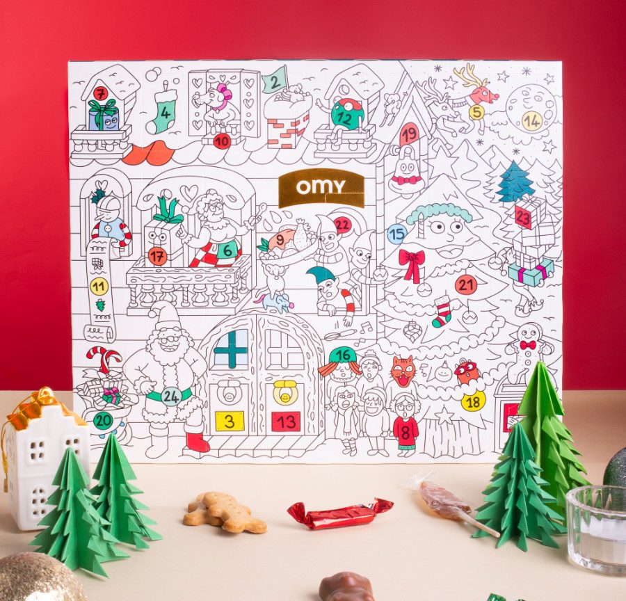 Der Coloring Advent Calendar aus der französischen Kreativ-Schmiede OMY begeistert Kinder wie Erwachsene gleichermaßen