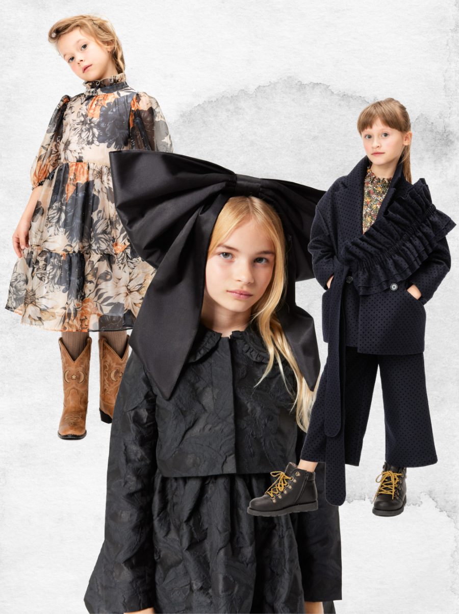 Chiffon Dress von PAADE MODE, Brokat-Ensemble von MOLO und ein Hosenanzug mit Rüschen-Schärpe von PAADE MODE