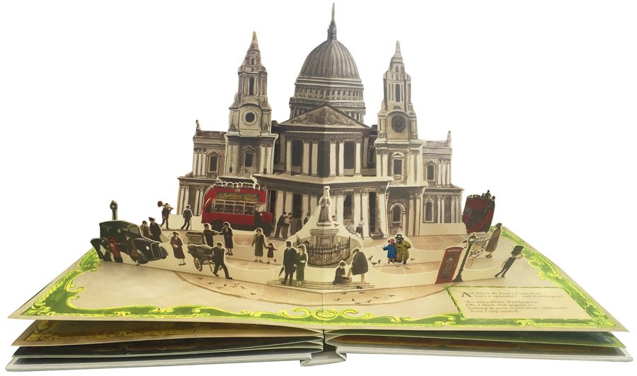 Findest du Paddington und Tante Lucy vor der St. Pauls Cathedral? So spielerisch leicht kann Stadtkunde sein © Knesebeck Verlag