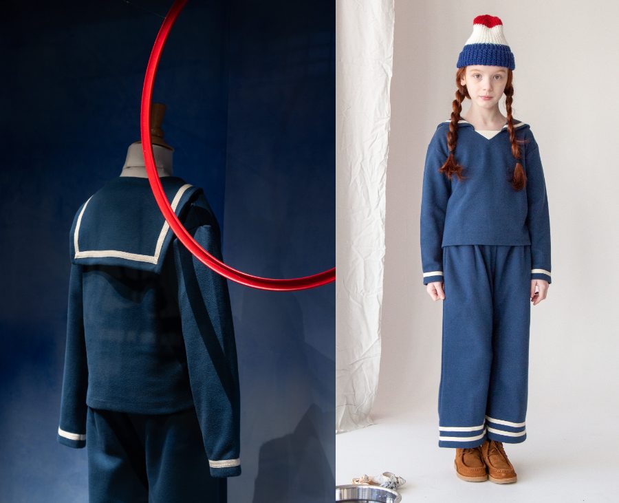 Der Sailor als Jogger: Für AW22 hat TOM & BOY den Klassiker der Kindermode neu interpretiert © (left) Andrea Anoni