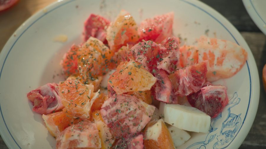 Arabisches Erbe: Salat aus Blutorangen und wildem Fenchel, abgeschmeckt mit Oregano © National Geographic
