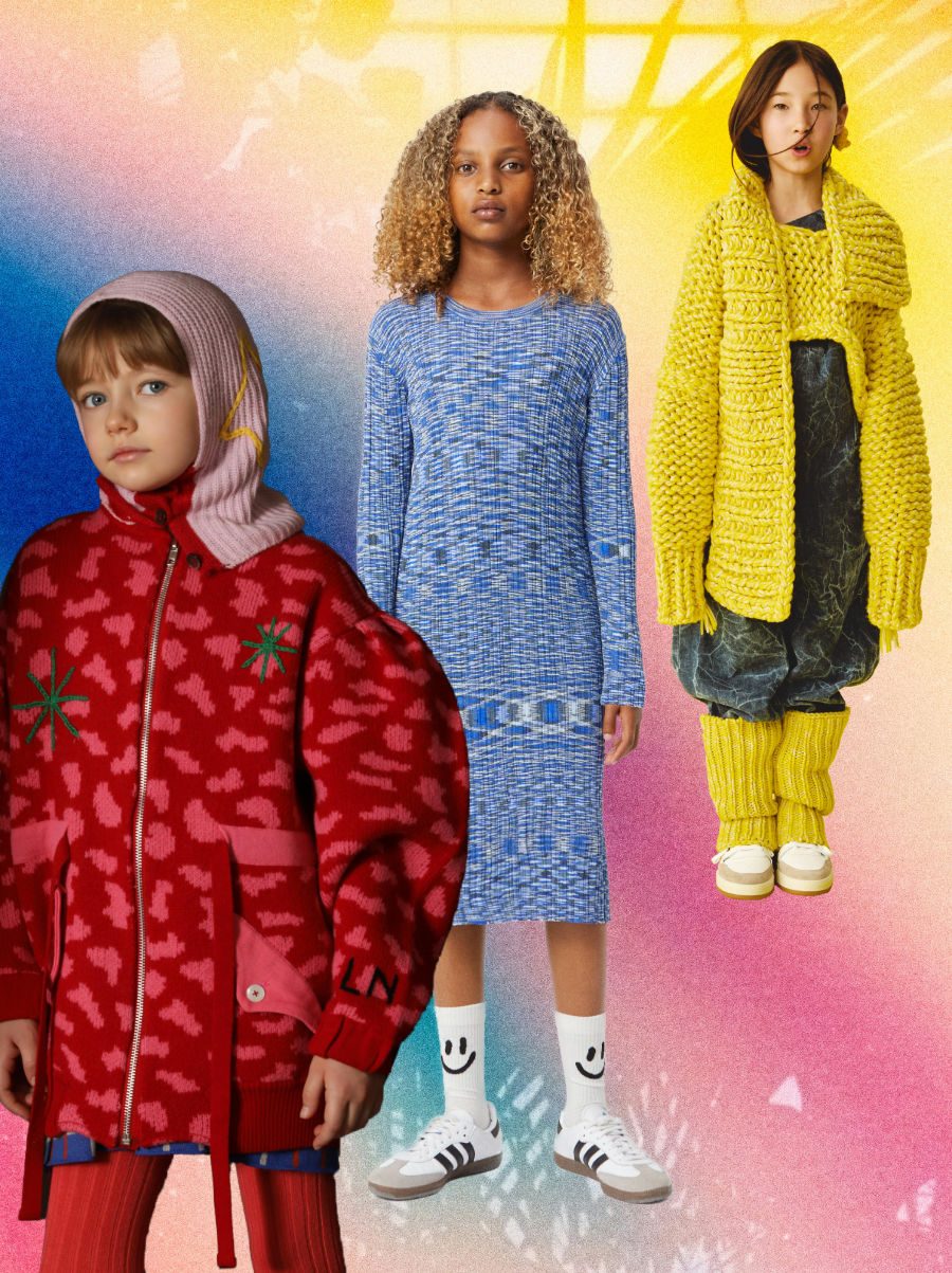 Strickjacke von LIGNE NOIRE, Space-Dyed Strickkleid von MOLO und ein Chunky-Knit-Look von HAIDÆND‘SI:K