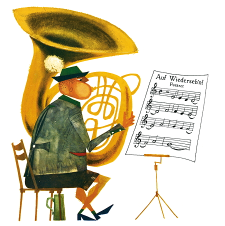 Auf Wiederseh'n, auf Wiederseh'n, Bleib nicht so lange fort, Denn ohne dich ist's halb so schön, Darauf hast du mein Wort. © Miroslav Sasek/Verlag Antje Kunstmann