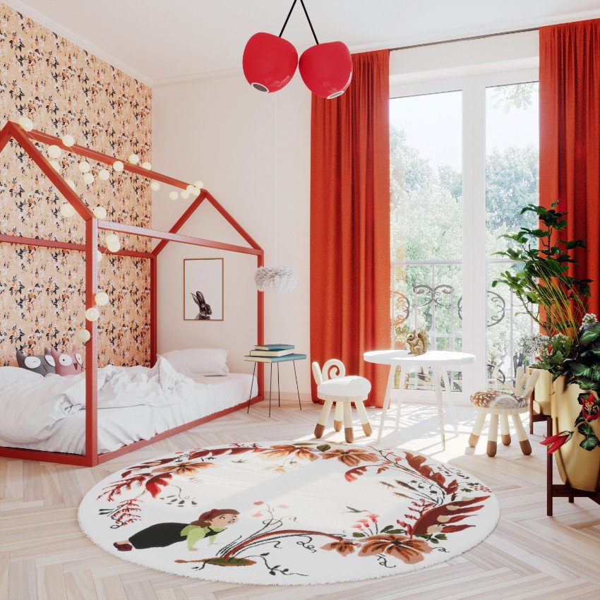 Aurore Martial entwirft nicht nur Teppiche für Kinder, sie versteht es auch fabelhaft Kinderzimmer in fantasievolle Oasen zu verwandeln