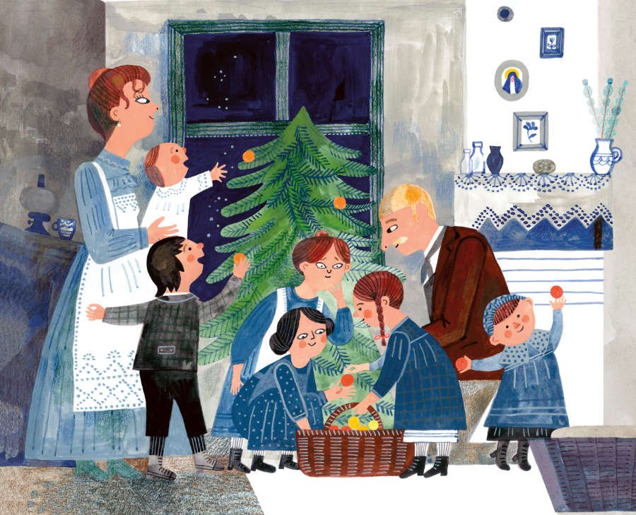 Warum musste der Apfel der Kugel weichen? Spannende Insights katapultieren dieses Buch in die Kategorie "Die schönsten Weihnachtsbücher". © NordSüd Verlag