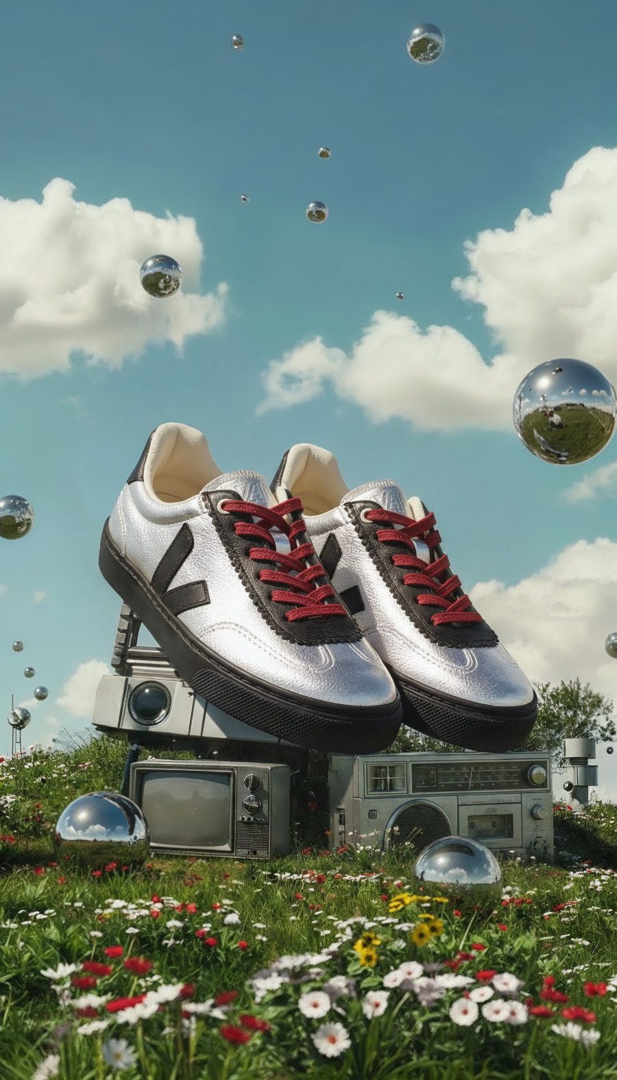 Spring Day im K-Pop Style: Steht hinter diesem VEJA x JELLY MALLOW Sneaker etwa die Boygroup BTS? © VEJA